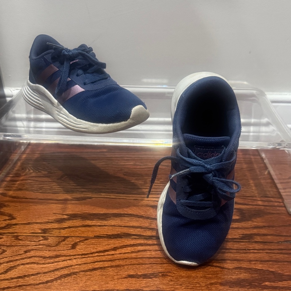 Adidas Kids Navy and White Sneakers